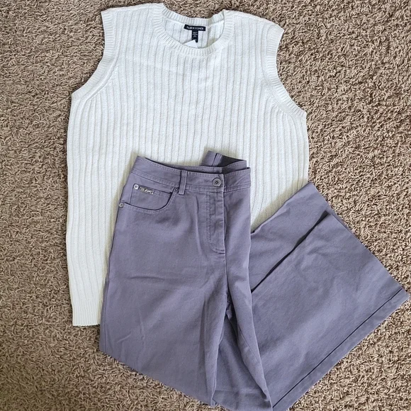 St. John Sport Pants Gray Casual Boyfriend Fit Slacks Women's 6 - Picture 1 of 7